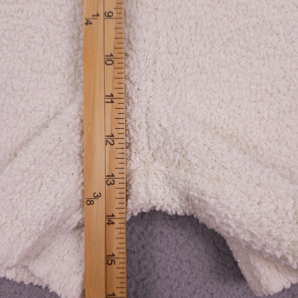 Skims Cozy Knit Shorts Womens M Cream White High Waisted Loungewear Boucle Teddy - Picture 7 of 9